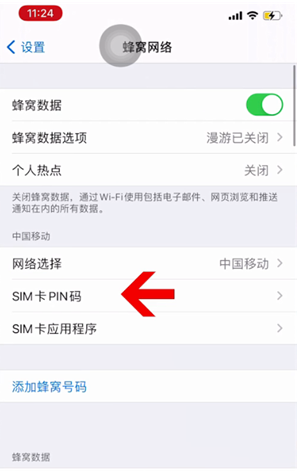 嘉峪关苹果14维修网分享如何给iPhone14的SIM卡设置密码 